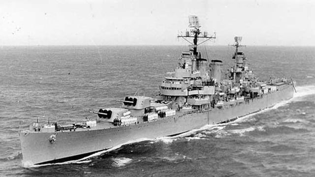 Imagen del crucero General Belgrano, hundido por Inglaterra en la guerra de Malvinas de 1982.