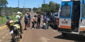 Inspectora de tránsito de Posadas resultó lesionada tras un siniestro vial.