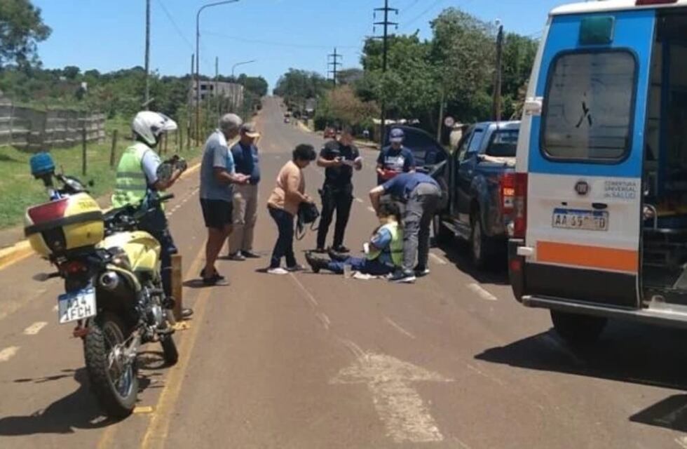 Inspectora de tránsito de Posadas resultó lesionada tras un siniestro vial