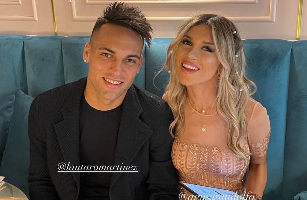 Lautaro Martínez acompañó a Agustina Gandolfo en la apertura del restaurante