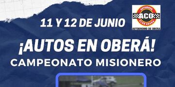Al rugir de motores, este fin de semana se llevará a cabo el Misionero de Pista en Oberá.