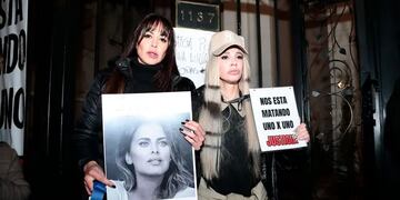 Stefy Xipolitakis en la marcha contra Lotocki