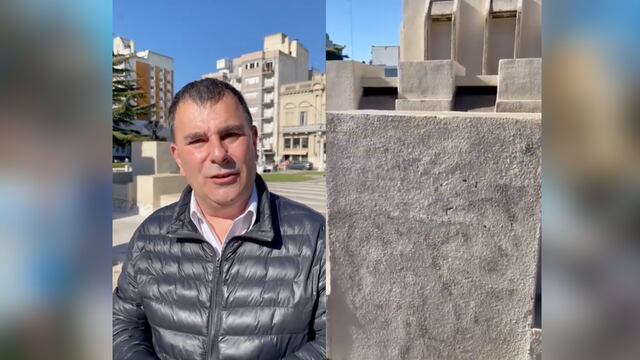Vieyra y Bertellys repudiaron el vandalismo en la fuente de la Plaza San Martín