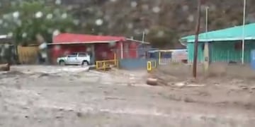 Aluvión en Potrerillos.