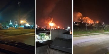 Las impactantes imágenes del fuego en La Plata.