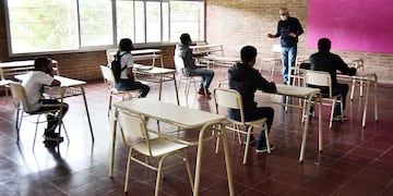 Después de las vacaciones de invierno retornaron las clases presenciales en Córdoba.  (Pedro Castillo)