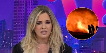 Su tristeza por el incendio en Ezeiza.