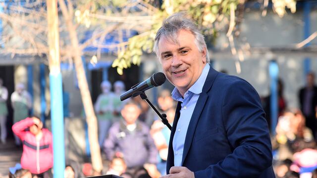 El Intendente Martín Llaryora inaugura dos aulas de la escuela Dr. Horacio García, de barrio Villa Cornú. (Pedro Castillo / la Voz)