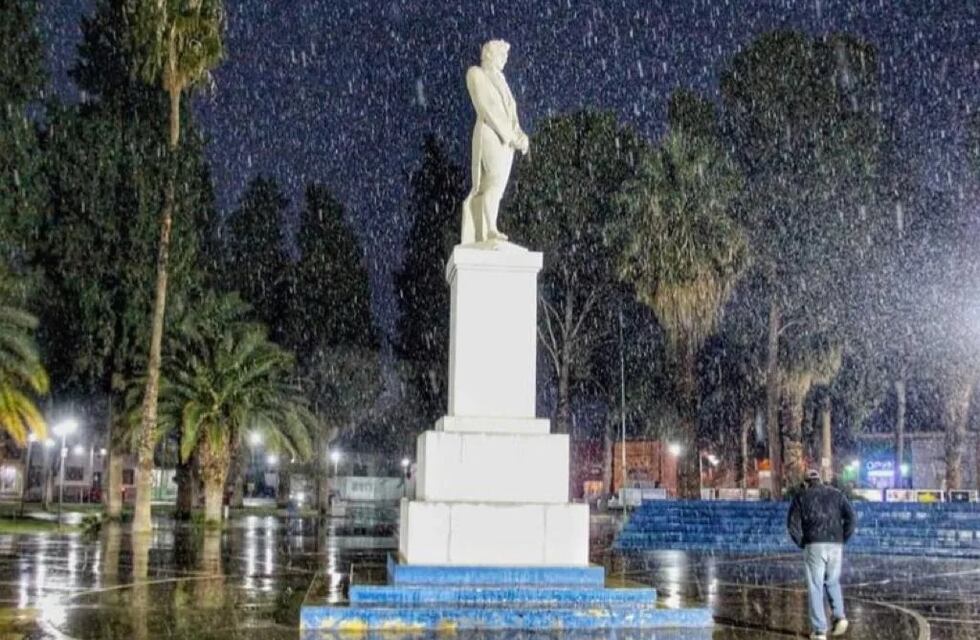 La nieve sorprendió a varios departamentos de San Juan