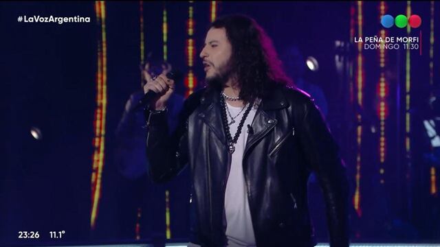Lucas Bongiovanni compitió en las batallas de La Voz Argentina a puro rock.