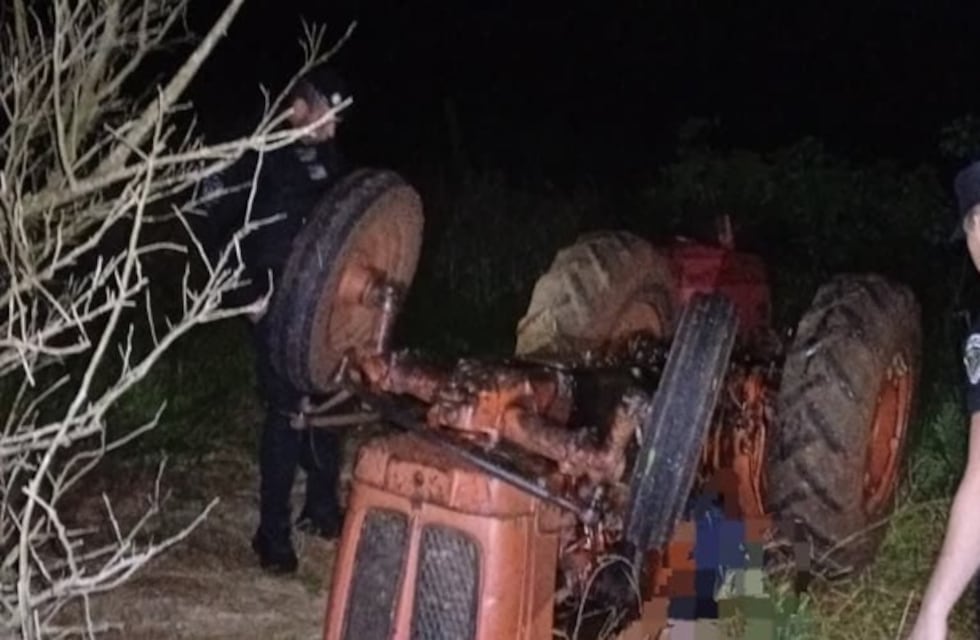 Murió un agricultor de 68 años al volcar su tractor en una zona rural de Aristóbulo del Valle