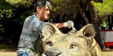 Pehuen Co: restauración de paleoesculturas