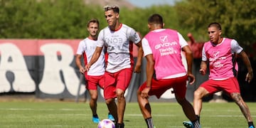 El exfutbolista de River volvió a practicar normalmente luego de un desgarro.