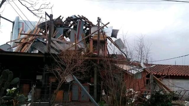 Así fueron los destrozos ocasionados por el viento en Tandil.