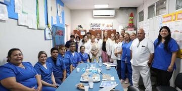 Visita del ministro Medina Ruiz y de la representante de la OPS