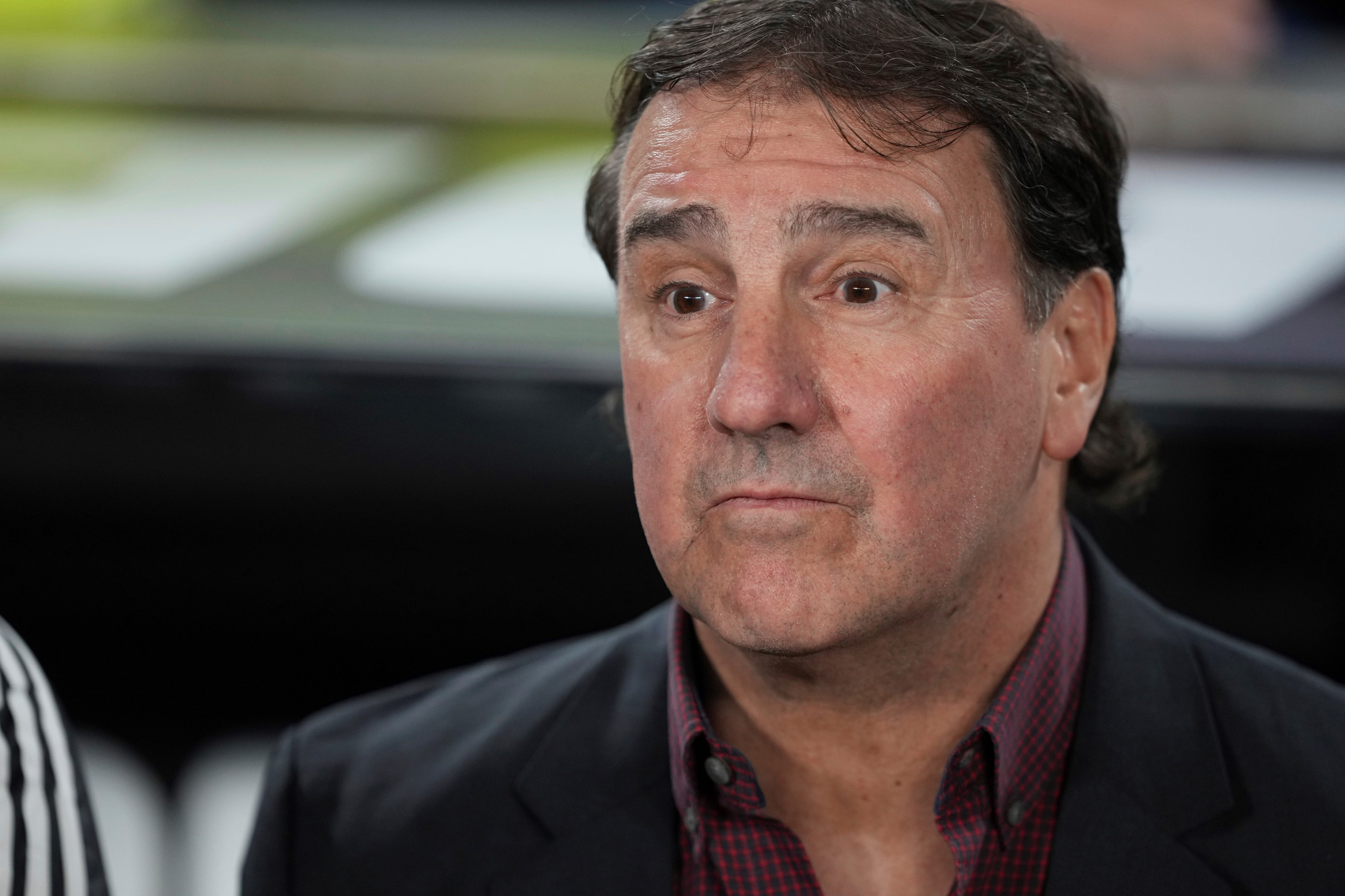 Néstor Lorenzo, DT de Colombia, en el partido ante Argentina. (AP)