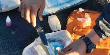 La droga adulterada hallada por la Policía Federal. Foto: La Voz.