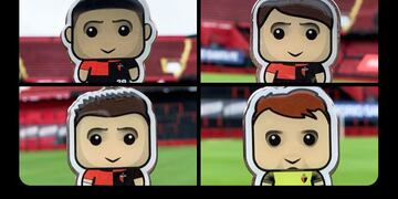 Colón vende llaveros en homenaje su arquero y los autores de los goles en la final de la Copa de la LPF contra Racing. (@ColonOficial)