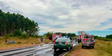 Violento choque en Ruta 136. Foto web.
