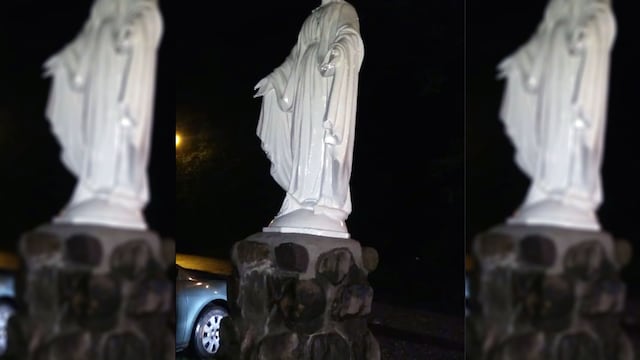 La imagen de la Virgend e la Caldera fue decapitada por segunda vez.