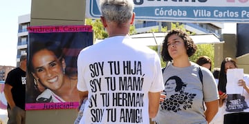 Marcha en Carlos Paz por los 7 años del asesinato de Andrea Castana. (La Voz)