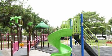 Los nuevos juegos de la Plaza Laureano Maradona