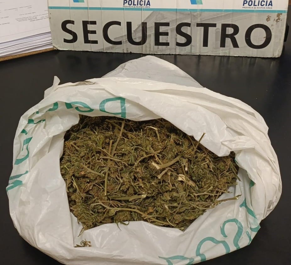 Tres Arroyos: Aprehendido con más de 500 gramos de marihuana