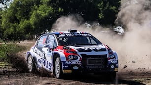 Villagra y Klus, en acción con el Citroën C3 Rally2. Podio para la dupla cordobesa en la primera fecha del Rally Argentino.