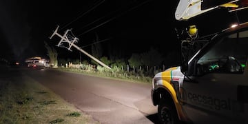 El viento provocó destrozos en la zona rural y también el radio urbano de General Alvear.