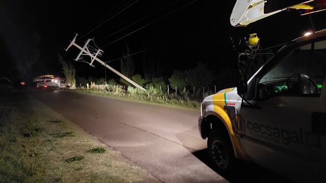 El viento provocó destrozos en la zona rural y también el radio urbano de General Alvear.