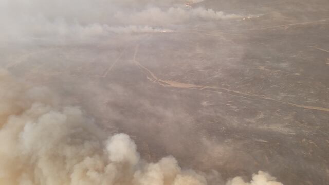 Una cruel postal del incendio de Caminiaga. (Gobierno de Córdoba)