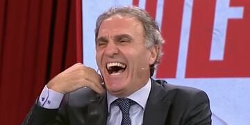 Oscar Ruggeri se tentó en vivo por un video del "Pollo" Vignolo.