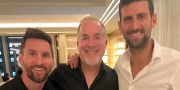 Messi y Djokovic juntos cenando en Nueva York (Jorge Mas)