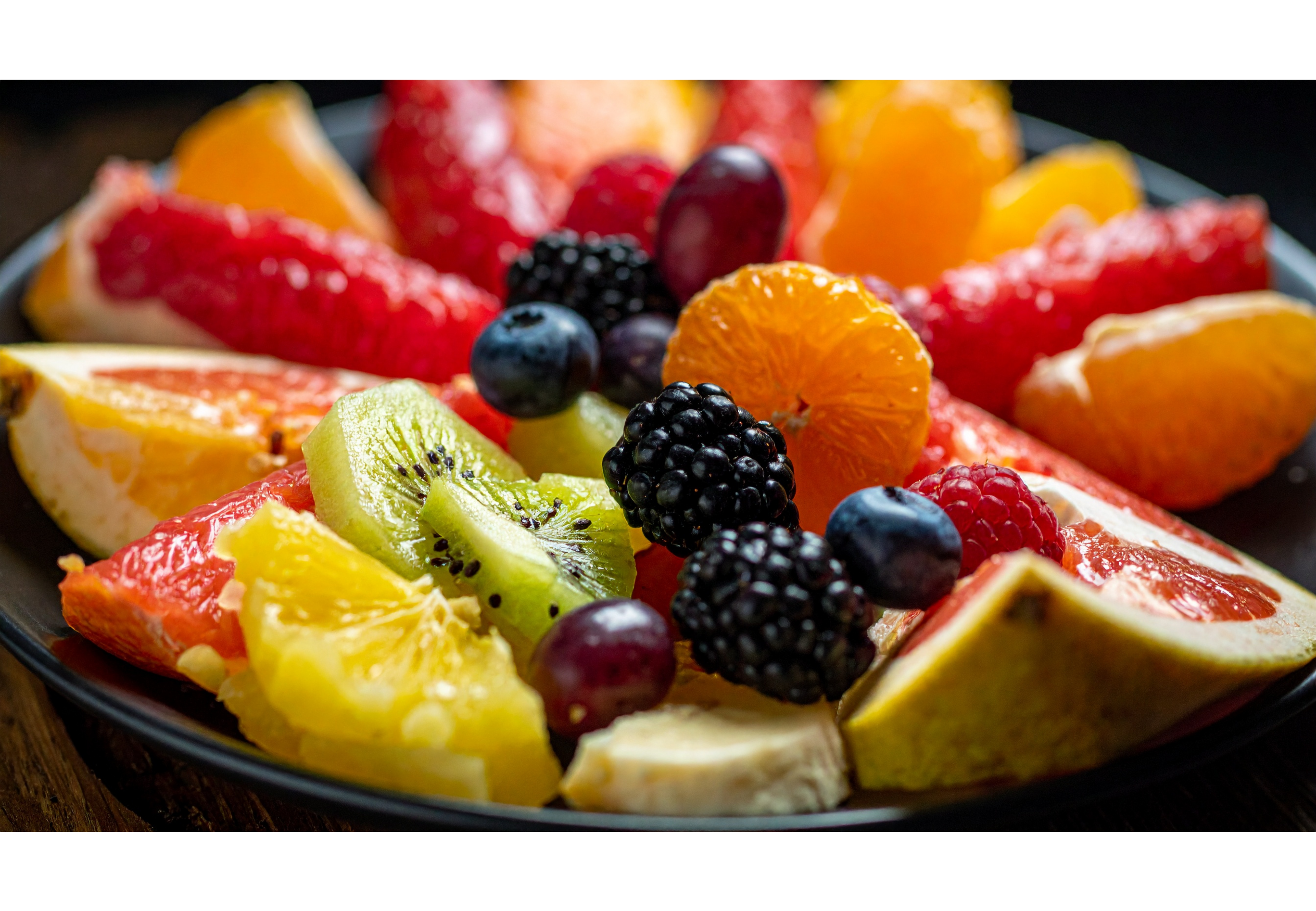 Plato de frutas.