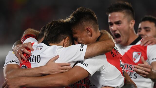 Los festejos de River campeón en el Monumental.