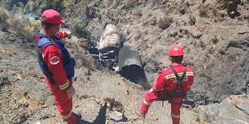 Los cuerpos aparecieron calcinados en una ruta boliviana. Foto: El Deber