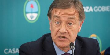 El gobernador de Mendoza Rodolfo Suárez anunció que se construirá El Baqueano con los fondos de Portezuelo del Viento
Foto: Ignacio Blanco / Los Andes