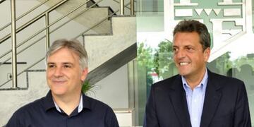 Martín Llaryora y Sergio Massa.