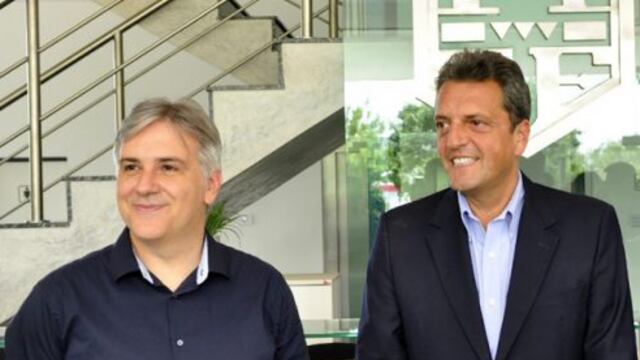 Martín Llaryora y Sergio Massa.