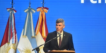 El intendente Daniel Passerini abre el período de sesiones en Córdoba. (Pedro Castillo / La Voz)