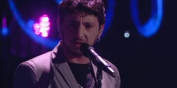 El artista de 26 años fue el tercero más votado del team Montaner.