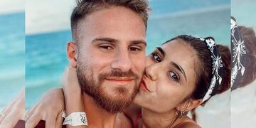 Camila Mayan y el jugador Alexis Mac Allister.