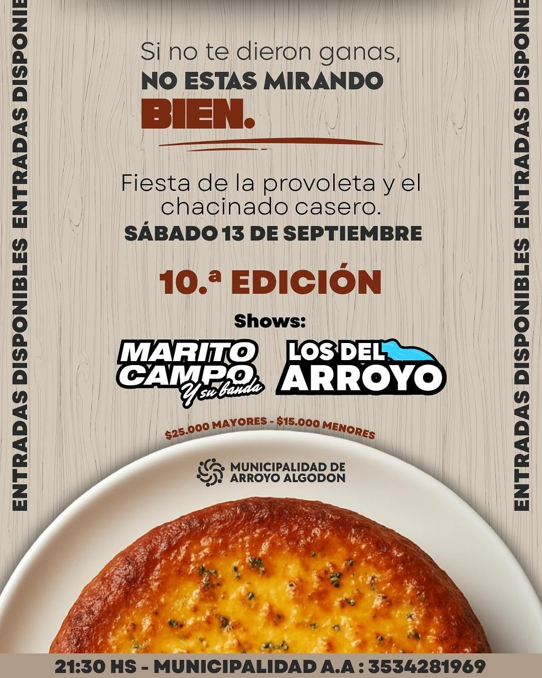 Arroyo Algodón anunció la fiesta del queso provoleta y el chacinado casero.