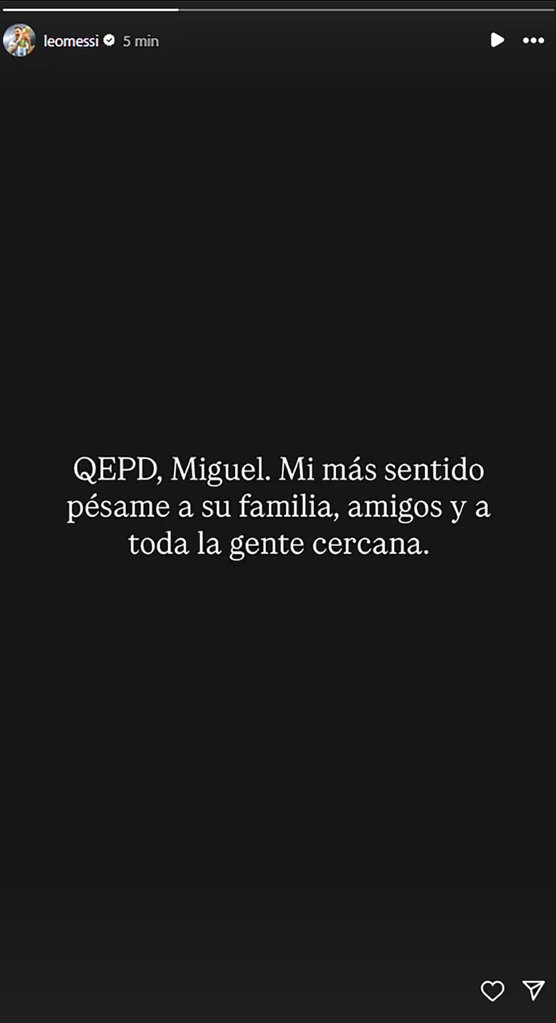El mensaje de Messi a la familia de Miguel Ángel Russo