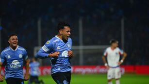 Gerónimo Heredia, autor del 1-0 de Belgrano a Argentinos por la Liga Profesional. (Nicolás Bravo / La Voz)