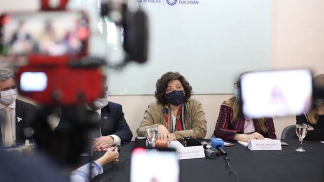 La ministra de Salud, Carla Vizzotti, en su visita a Tucumán. Foto: Archivo.