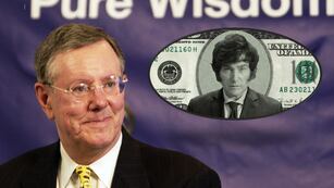 Steve Forbes habló sobre Javier Milei. (Fotomontaje)