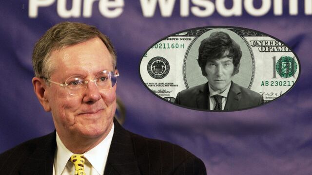 Steve Forbes habló sobre Javier Milei. (Fotomontaje)