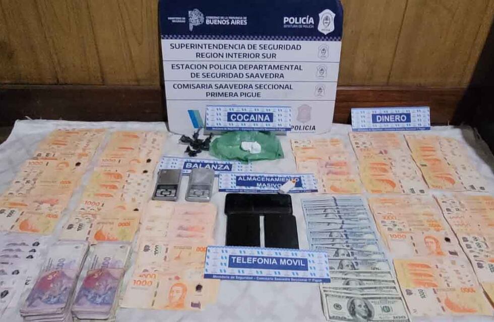 Una pareja puntaltense fue detenida en Pigüé por venta de drogas