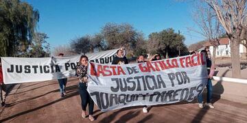 Marcha en Paso Viejo para pedir Justicia por Joaquín Paredes: Gentileza: Bruno Suárez
